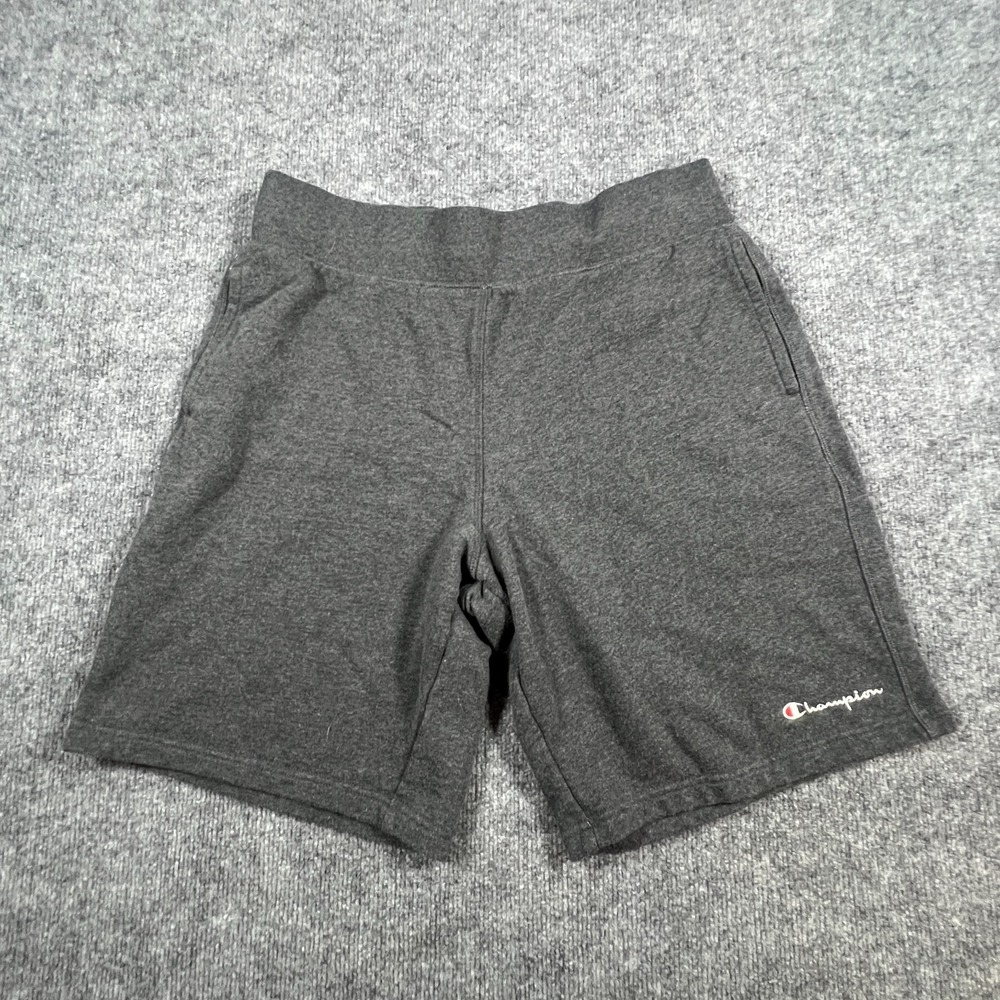 Champion Fleece Sweat Shorts Men Large Heather Gray Athleisure Gym Training